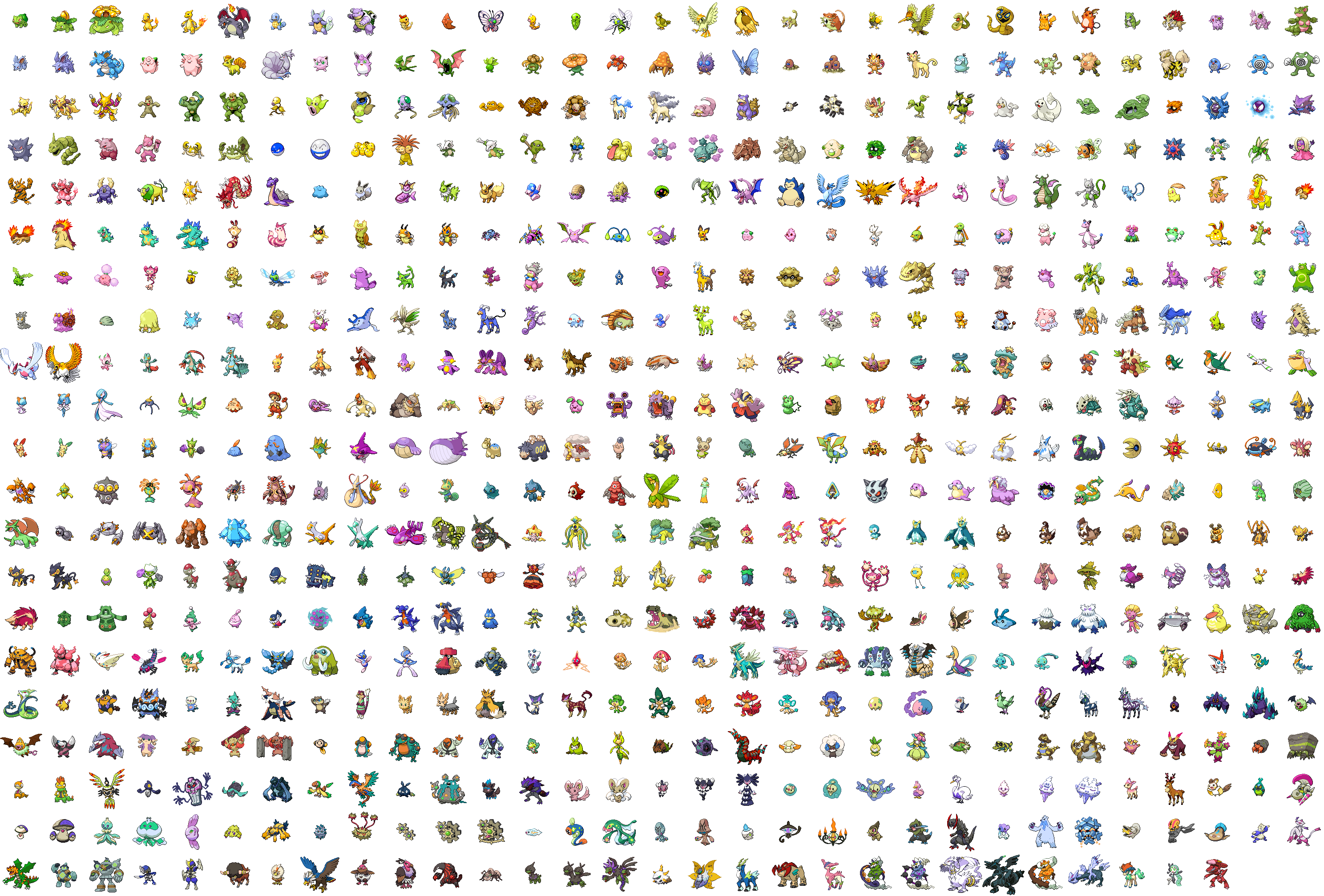 all 721 pokemon sprites