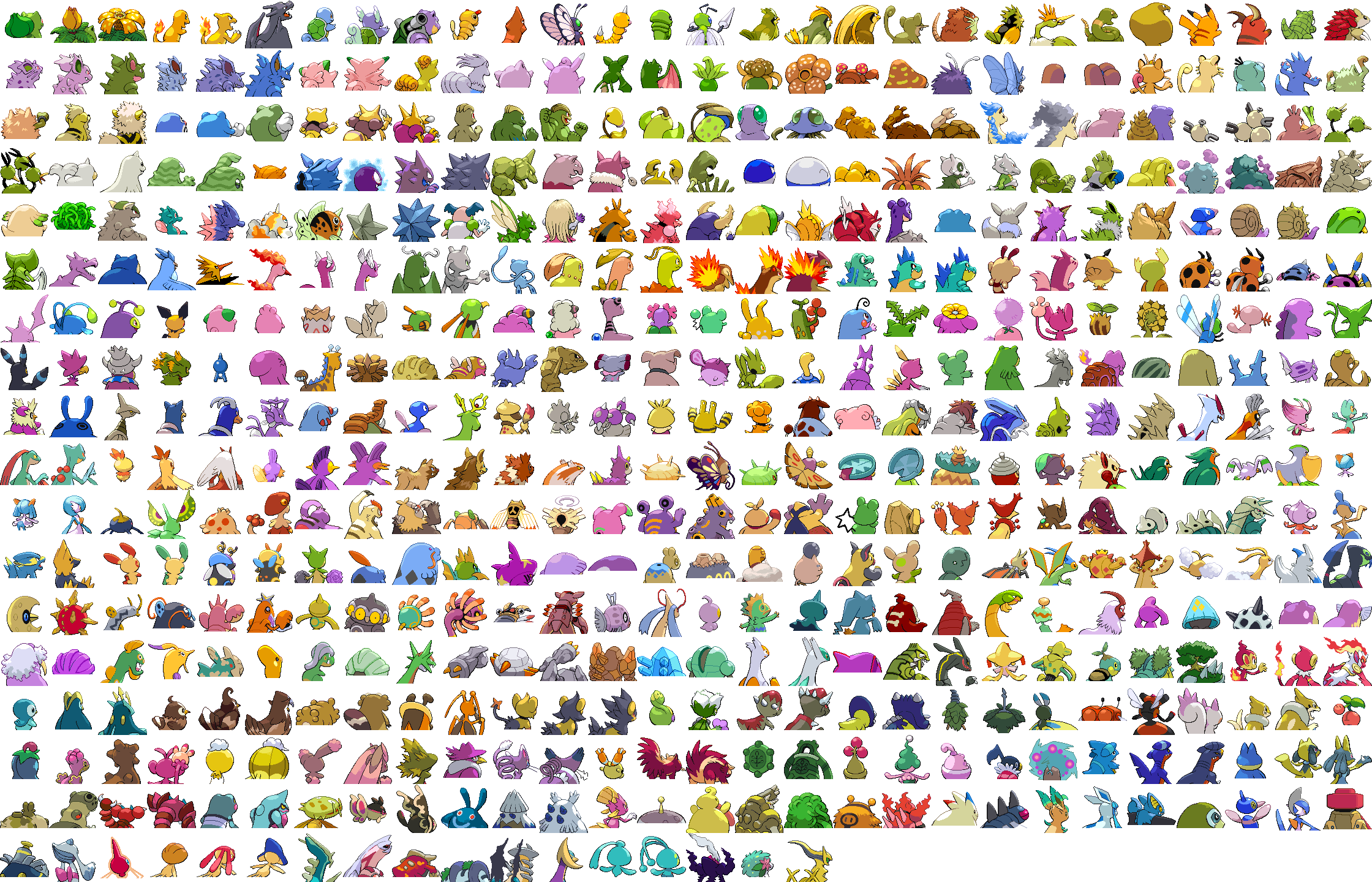 TheTerence on X: And with that I've fully completed My Drawn Johto Pokedex!  All these are based off their Gold/Silver and Mostly Crystal sprites # Pokemon #Pokemon25  / X
