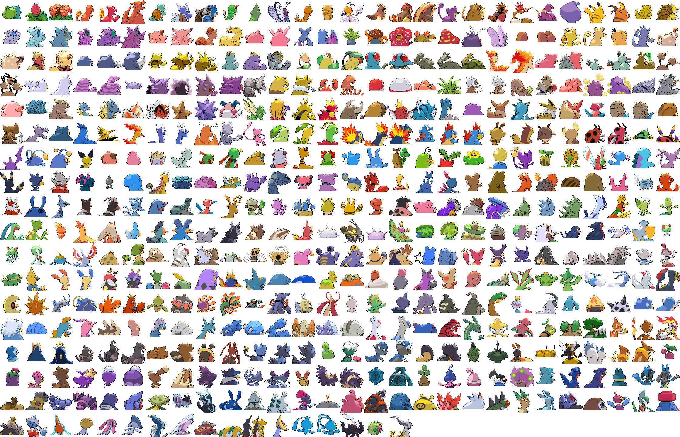 Full Sheet View - Pokemon Diamond / Pearl - Pokemon #387-493