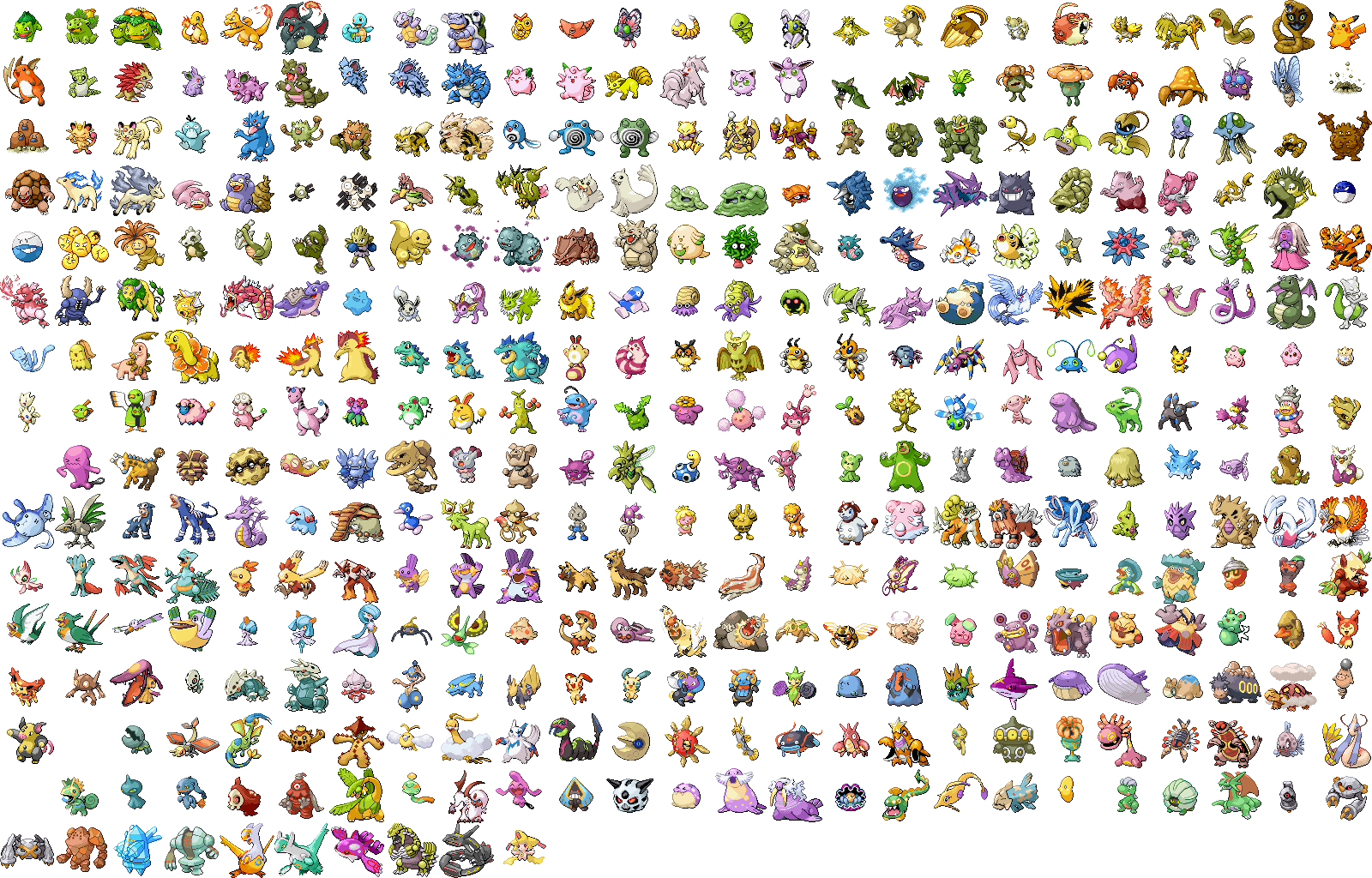 List of Pokémon (sprites gallery)