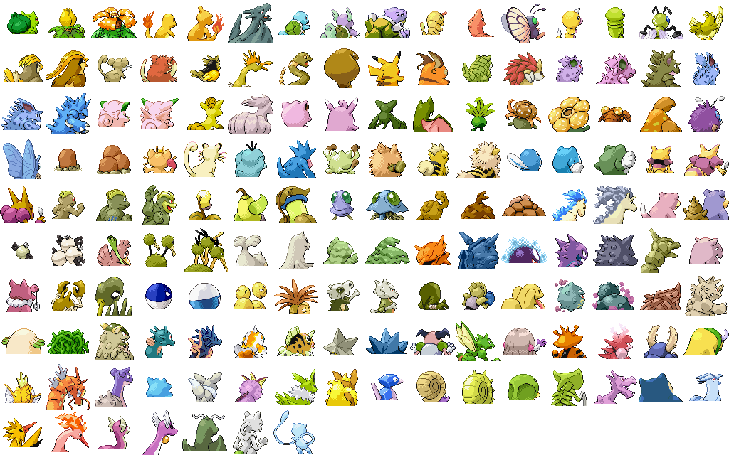 Pokemon Fire Red/leaf Green Sprite Poster (Instant Download) 