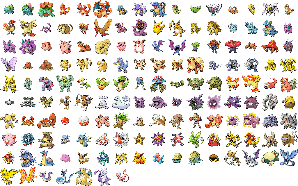 TheTerence on X: And with that I've fully completed My Drawn Johto Pokedex!  All these are based off their Gold/Silver and Mostly Crystal sprites # Pokemon #Pokemon25  / X