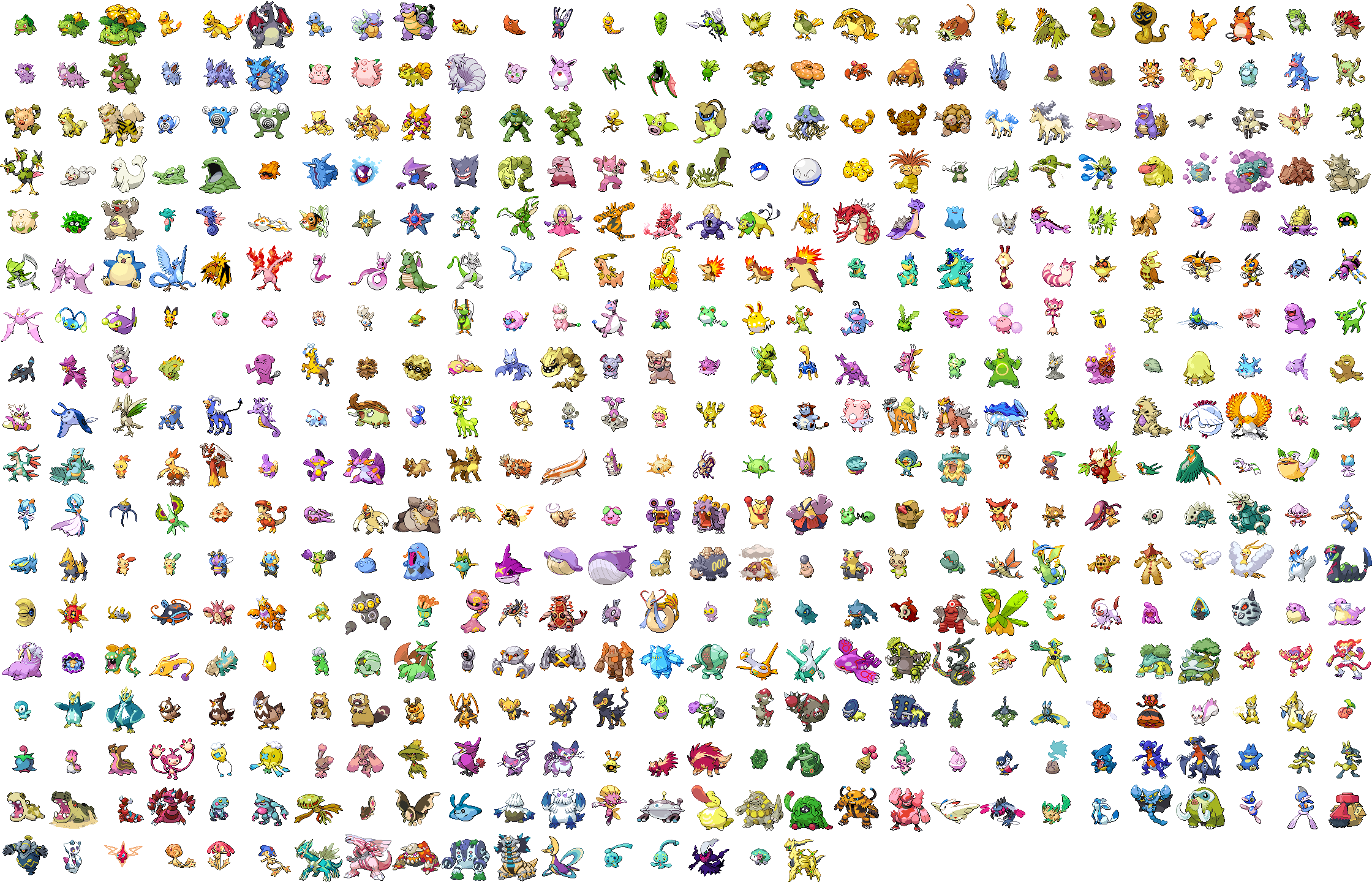 Pokémons de Água em pixels - Desenho de arc4n1n3_m1l_gr4u - Gartic