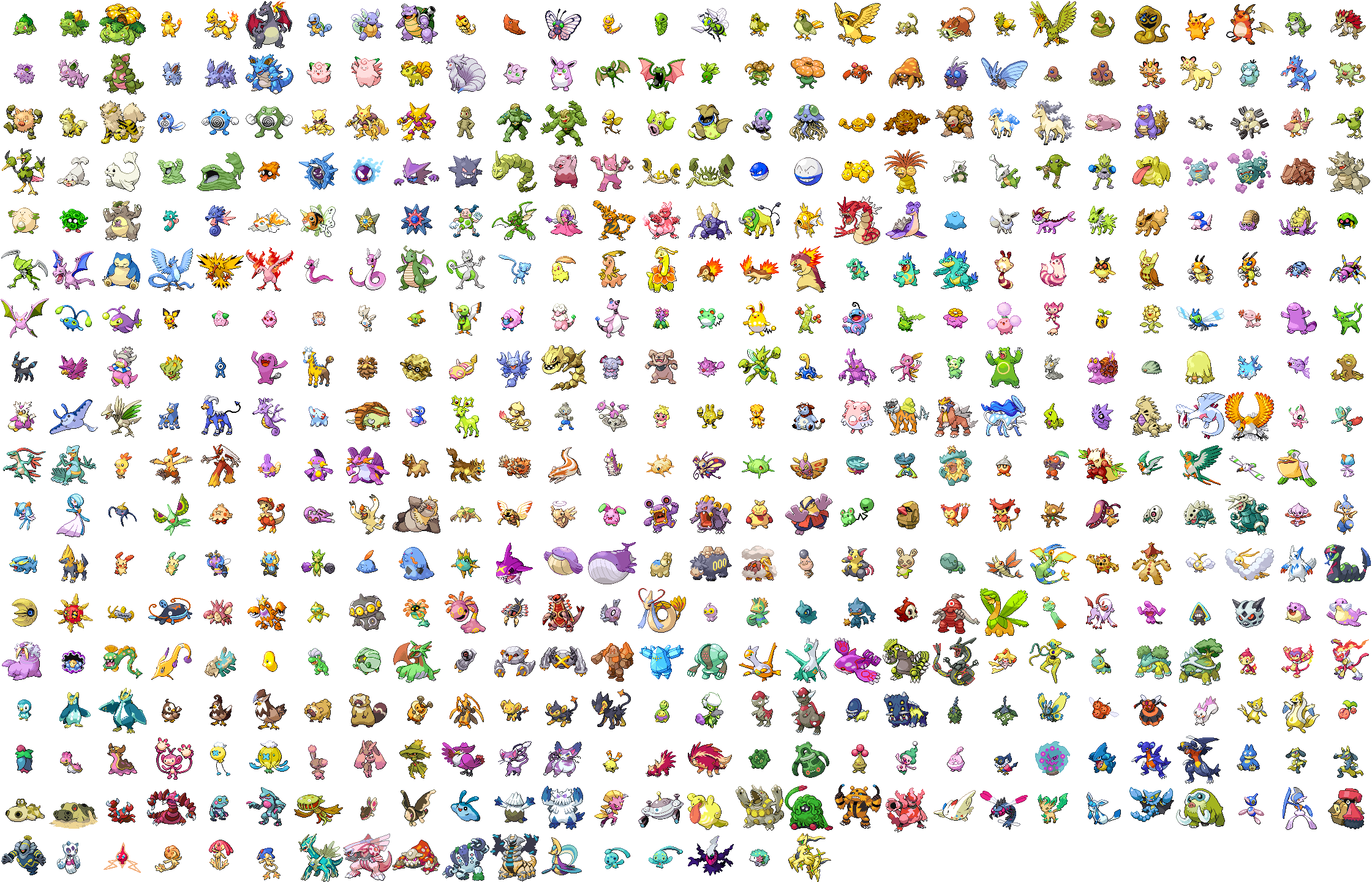 Heartgold Soulsilver Back Shiny - Pokemon Pokedex All 649, HD Png Download  - 2240x1440(#1077334) - PngFind