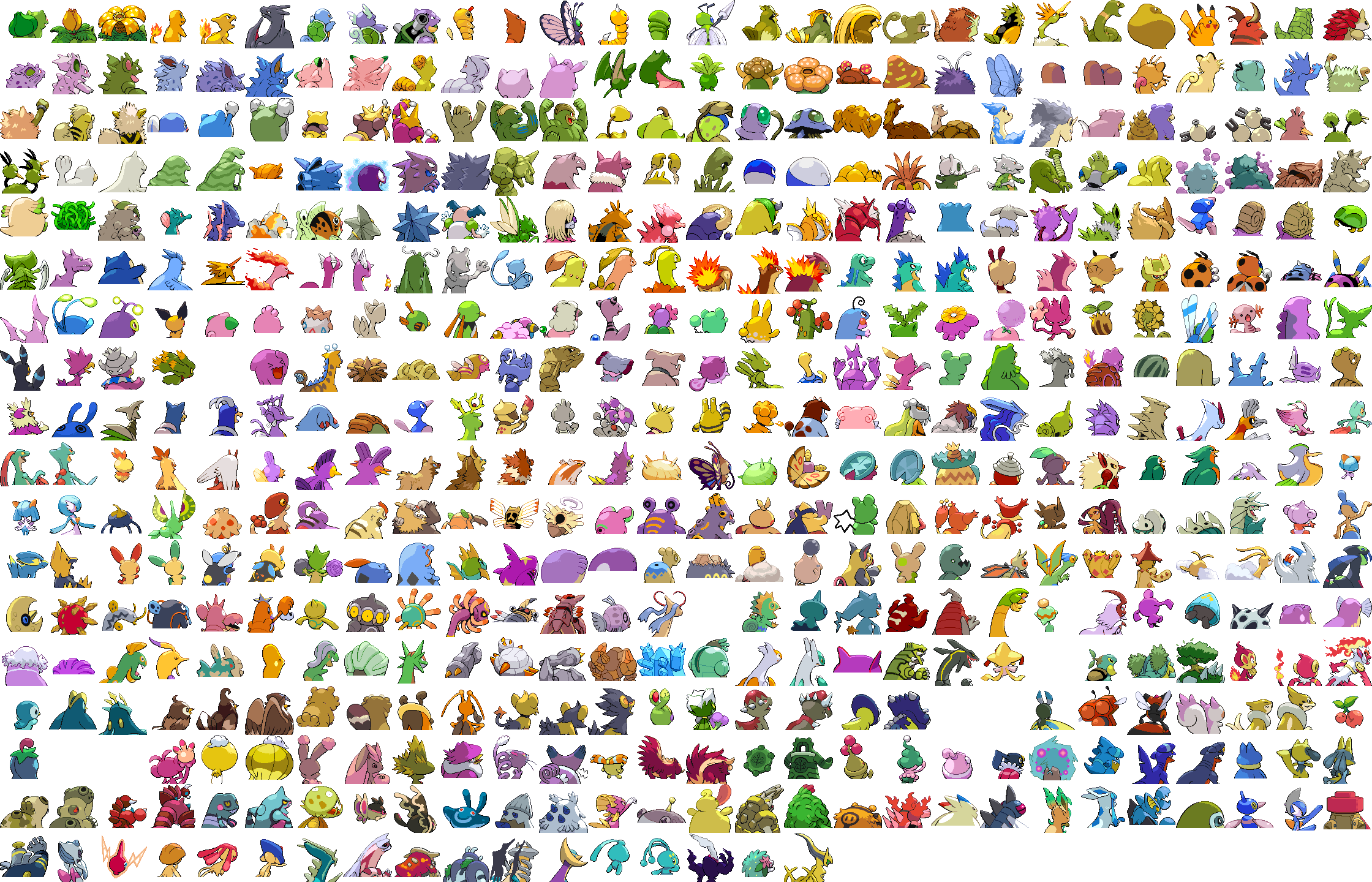 Shiny Pokemon Sprites Platinum