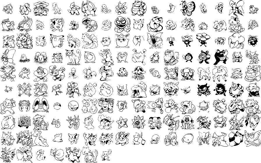 pokemon red and blue trainer sprites