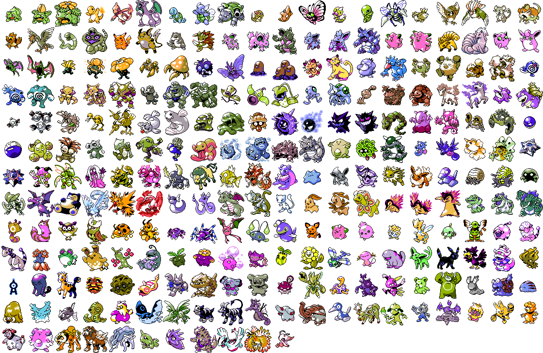 all shiny pokemon sprite sheet